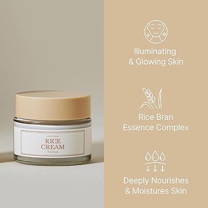 I'm from Rice Cream 1.76 Ounce, Rice Bran Essence with Ceramide, Glowing Look, Improves Moisture Skin Barrier, Deep Nourishment, Smooths and Evens Skin Tone, K-Beauty - Image 2