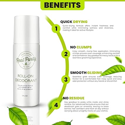 Real Purity, (2 Pack) Roll-On Deodorant - Image 3