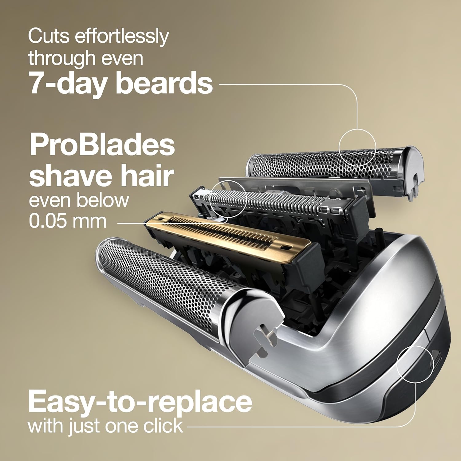 Braun Shaver Head Replacement Part 94M Silver, Compatible with Series 9 Pro and Series 9 Electric Razors for Men - Image 3