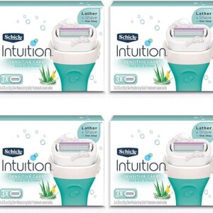 Schick Intuition Sensitive Skin Womens Razor Refills with Vitamin E & Aloe, Pack of 1(count of 3)