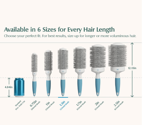 Professional Round Brush for Blow Drying - Small Ceramic Ionic Thermal Barrel Brush for Sleek, Precise Heat Styling and Salon Blowout - Image 3