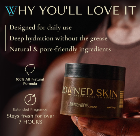 Crowned Skin Reign Body Butter Cologne for Men | Fresh & Nautical | As Seen On Shark Tank | Scented with Pink Pepper & Bergamot | Infused with Natural Shea & Mango Butters | All-Day Fragrance | 4.4oz - Image 2