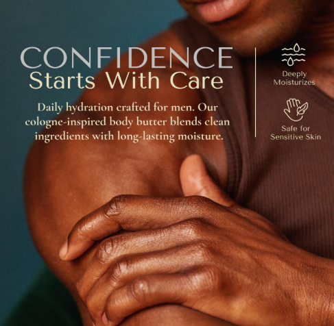 Crowned Skin Reign Body Butter Cologne for Men | Fresh & Nautical | As Seen On Shark Tank | Scented with Pink Pepper & Bergamot | Infused with Natural Shea & Mango Butters | All-Day Fragrance | 4.4oz - Image 3