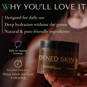 Body Butter Cologne for Men | Smoky Citrus Musk | As Seen On Shark Tank | Scented with Lemon & Lavender | Infused with Natural Shea & Mango Butters | All-Day Fragrance | 4.4oz