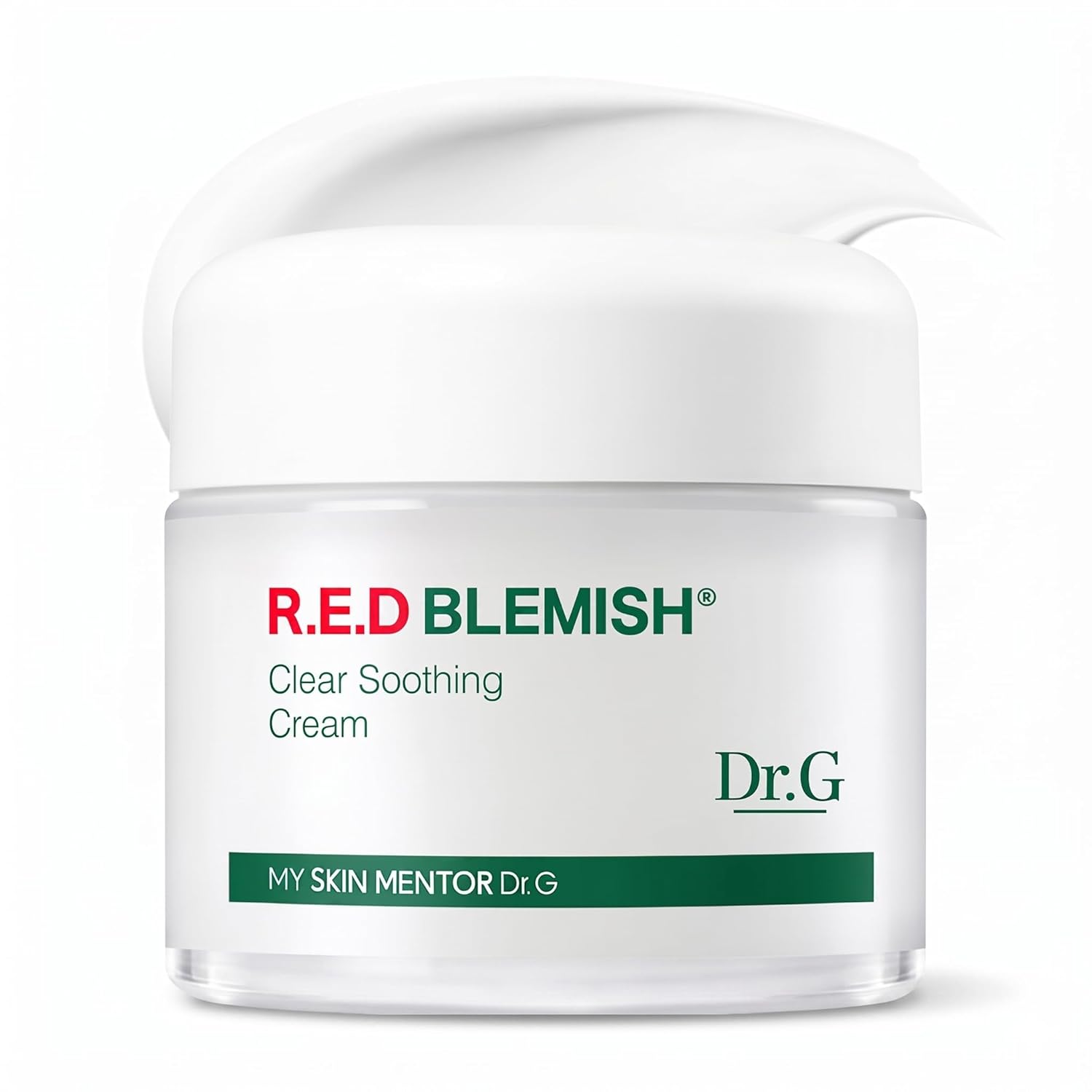 Dr. G R.E.D. Blemish Clear Soothing Cream - Calming Korean Moisturizer for Redness - Soothes Acne & Irritation - With Centella Asiatica - Long-Lasting Hydration - 2.36 fl oz - Image 3