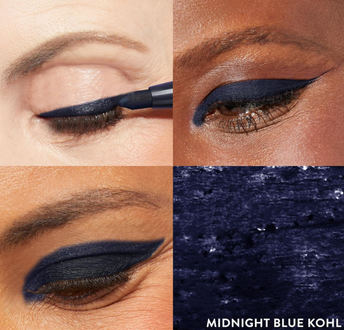 LAURA GELLER NEW YORK Kajal Longwear Kohl Eyeliner Pencil - Midnight Blue Kohl - Caffeine and Vitamin E - Smooth & Blendable Liner - Built-In Sharpener - Image 3