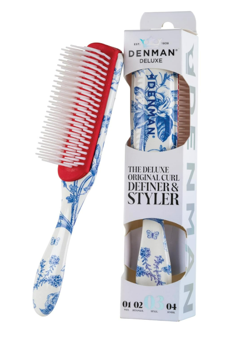 Denman D3 Original Curl Definer & Styler, Curly Hair Brush for Women & Men – 7 Row Detangling & Curl Defining Brush for Smooth Defined Curls - a precision Styling Brush for straight hair