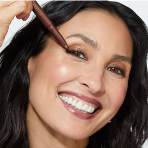 LAURA GELLER NEW YORK Kajal Longwear Kohl Eyeliner Pencil – Dark Brown – Smooth, Blendable Application, Long-Wearing, Non-Creasing – Infused with Caffeine & Vitamin E – Built-In Sharpener