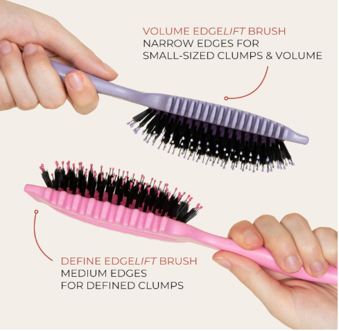 Bounce Curl Define EdgeLift Brush, 5-in-1 Tool for Effortlessly Defined Curls, Waves & Coils, Reduces Frizz - Pink - Image 2