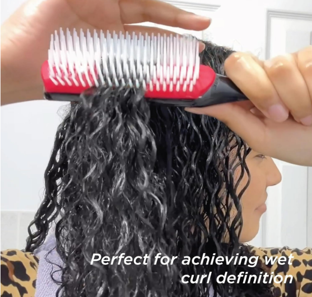 Denman D3 Original Curl Definer & Styler, Curly Hair Brush for Women & Men – 7 Row Detangling & Curl Defining Brush for Smooth Defined Curls - a precision Styling Brush for straight hair - Image 4
