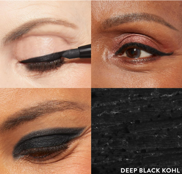 LAURA GELLER NEW YORK Kajal Longwear Kohl Eyeliner Pencil Duo - Deep Black & Smoky Taupe - Caffeine and Vitamin E - Smooth & Blendable Liner - Built-In Sharpener - Image 2