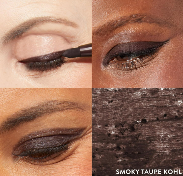 LAURA GELLER NEW YORK Kajal Longwear Kohl Eyeliner Pencil Duo - Deep Black & Smoky Taupe - Caffeine and Vitamin E - Smooth & Blendable Liner - Built-In Sharpener - Image 4