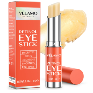 VELAMO ADVANCED Retinol Eye Stick: Renewing & Firming Under Eye Balm for Dark Circles, Puffiness, Fine Lines & Wrinkles - Travel Essentials, Portable & Perfect for On-the-go Use, 0.1 OZ/3g