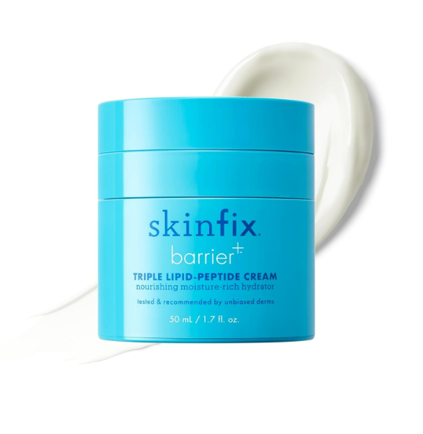 Skinfix Triple Lipid-Peptide Cream - 1.7 oz - Rich Face Moisturizer with Hyaluronic Acid - Hydrates & Restores Dry, Sensitive Skin - Non-Comedogenic, Fragrance Free, Vegan, Cruelty Free