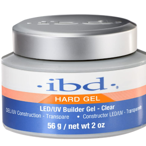 IBD Hard Gel LED/UV Builder Gel – Clear, Nail Extension & Overlay Gels, Strong Acrylic Finish, Professional Quality, 2 oz, 1 Pack