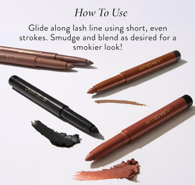 LAURA GELLER NEW YORK Kajal Longwear Kohl Eyeliner Pencil – Smoky Plum – Smooth, Blendable Application, Long-Wearing, Non-Creasing – Infused with Caffeine & Vitamin E – Built-In Sharpener - Image 3