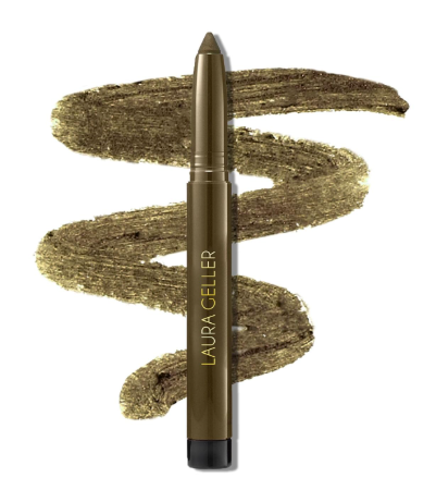 LAURA GELLER NEW YORK Kajal Longwear Kohl Eyeliner Pencil - Olive Kohl - Caffeine and Vitamin E - Smooth & Blendable Liner - Built-In Sharpener