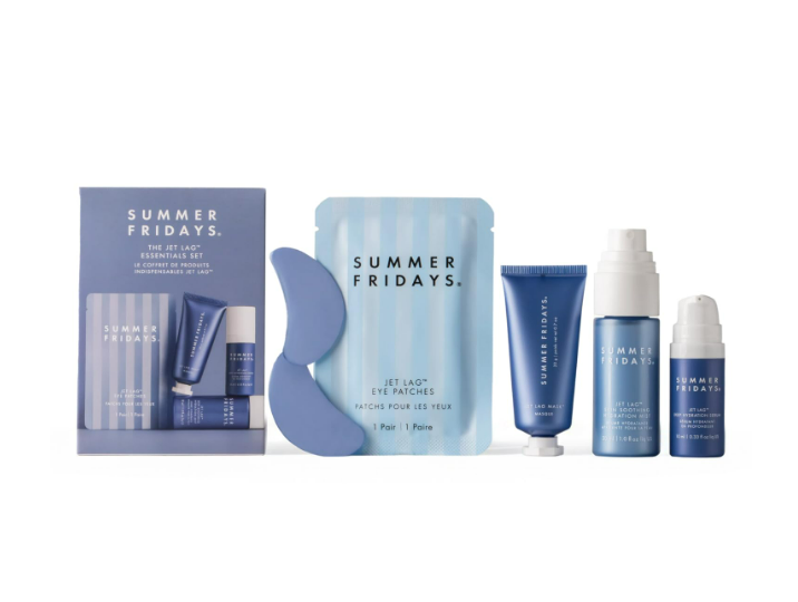 Summer Fridays Jet Lag™ Essentials - Mini Hydrating Skin Care Set With Jet Lag™ Mask, Eye Patches, Deep Hydration Face Serum & Hydration Mist - Travel Size Skincare Kit & Gift Set (4 Count)