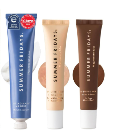 Summer Fridays Hydration Trio - Travel Size Jet Lag Mask + Full Size Lip Butter Balm Duo in Hot Chocolate + Toasted Marshmallow - Skin Care Set for Hydrated Complexion + Glossy, Soft Lips (3 Count) - Image 5