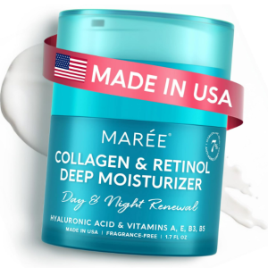 MAREE Face Moisturizer Retinol Cream for Face – Daily Wrinkle Cream for Women – Anti-Aging Face Cream – Facial Moisturizer with Collagen – Crema Hidratante Para la Cara for Skin Tightening