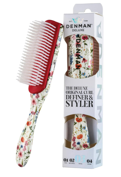 Denman D3 Original Curl Definer & Styler, Curly Hair Brush for Women & Men – 7 Row Detangling & Curl Defining Brush for Smooth Defined Curls - a precision Styling Brush for straight hair
