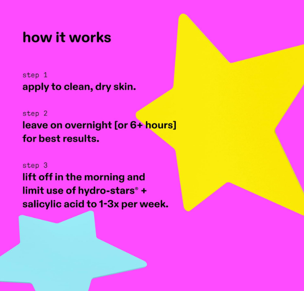 Starface Hydro-Star® Hydrocolloid Pimple Patches + Big Yellow Compact (32 ct) and Hydro-Star® Salicylic Acid Patches + Big Blue Compact (32 ct), 2-Pack, Shrink Spots, Absorb Fluid - Image 4