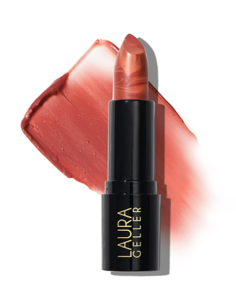 LAURA GELLER NEW YORK Italian Marble Sheer Lipstick - Peach Bellini - Hydrating & Lightweight - Vitamin E & Caster Seed Oil - Cream Finish