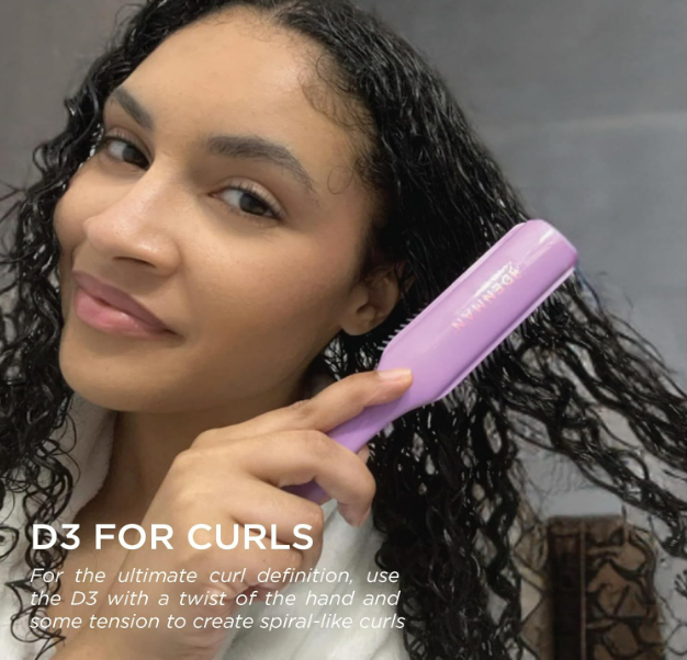 Denman D3 Original Curl Definer & Styler, Curly Hair Brush for Women & Men – 7 Row Detangling & Curl Defining Brush for Smooth Defined Curls - a precision Styling Brush for straight hair - Image 2
