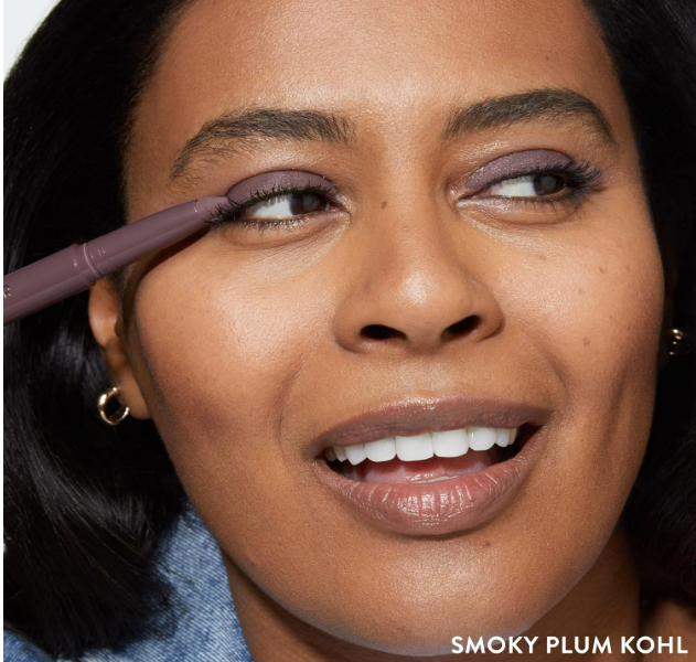 LAURA GELLER NEW YORK Kajal Longwear Kohl Eyeliner Pencil – Smoky Plum – Smooth, Blendable Application, Long-Wearing, Non-Creasing – Infused with Caffeine & Vitamin E – Built-In Sharpener - Image 2