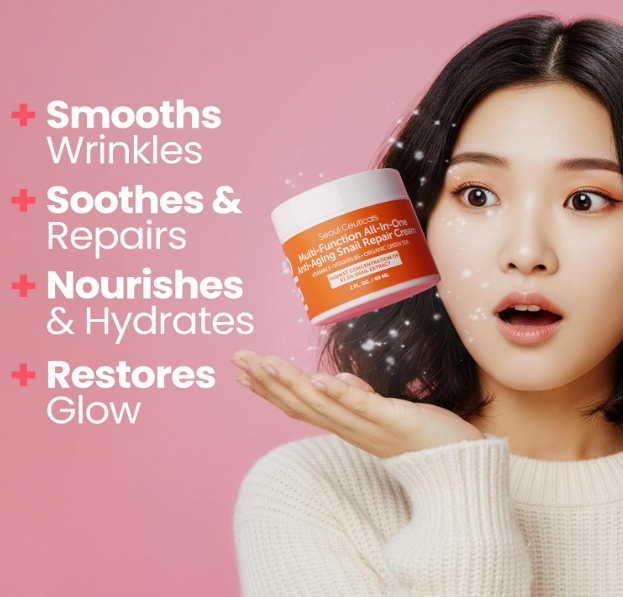 SeoulCeuticals Snail Mucin Moisturizer 97.5% - Korean Skin Care Snail Repair Cream - Day & Night Anti Aging K Beauty Skincare Cruelty Free 2oz - Image 2