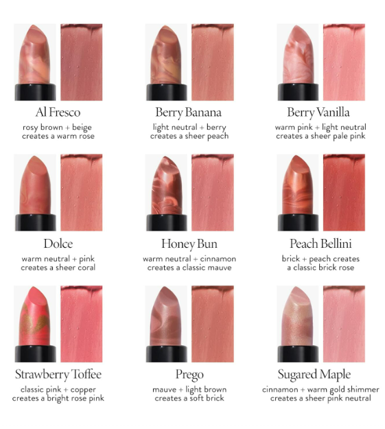 LAURA GELLER NEW YORK Italian Marble Sheer Lipstick - Strawberry Toffee - Hydrating & Lightweight - Vitamin E & Caster Seed Oil - Cream Finish - Image 3