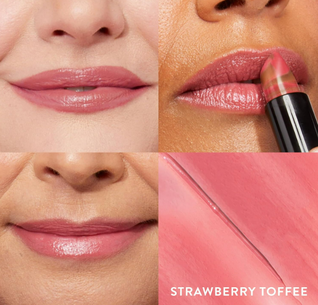 LAURA GELLER NEW YORK Italian Marble Sheer Lipstick - Strawberry Toffee - Hydrating & Lightweight - Vitamin E & Caster Seed Oil - Cream Finish - Image 4