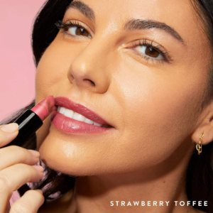 LAURA GELLER NEW YORK Italian Marble Sheer Lipstick - Strawberry Toffee - Hydrating & Lightweight - Vitamin E & Caster Seed Oil - Cream Finish