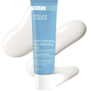 Paula's Choice RESIST Daily Hydrating Fluid Face Moisturizer with SPF 50 Sunscreen, Face Sunscreen for Oily Skin, Chamomile & Vitamin E, UVA/UVB Protection, Fragrance-Free, TSA Friendly