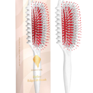 Bounce Curl Define EdgeLift Brush, 5-in-1 Tool for Effortlessly Defined Curls, Waves & Coils, Reduces Frizz - Cherry