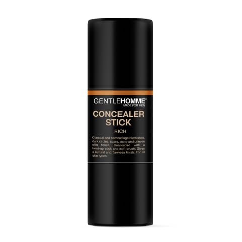 Gentlehomme - Concealer Stick - Men’s 2-in-1 Concealer & Brush - For Blemishes, Dark Circles, Scars, Acne & Uneven Skin Tones - Natural Finish - All Skin Types - Vegan - Rich - 1 Stick - Image 3