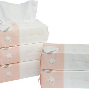 Careboree Extra Thick Dry Wipes, 100% Pure Cotton, 400 Count (5 Pack) | Lint-Free Makeup Remover Towels, Disposable Facial Cleansing Cloths, Baby Wipes for Sensitive Skin & Multipurpose Use