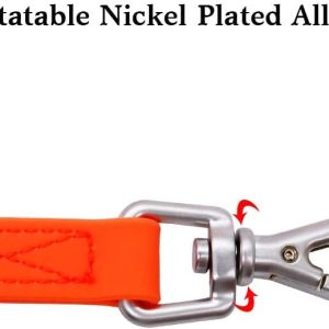 Waterproof Dog Training Leash 50FT 30FT 15FT 10FT 5FT Heavy Duty Recall Long Lead for Large Medium Small Dogs (50FT, Orange)