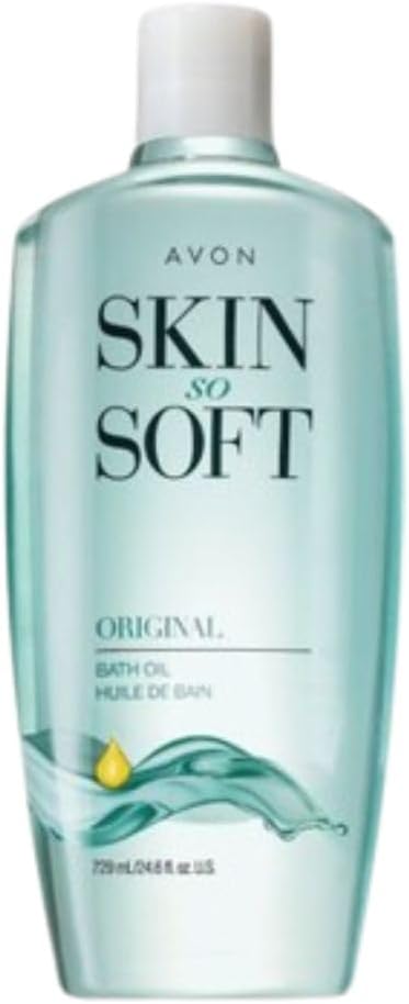 AVON Skin So Soft Bonus-Size Original Bath Oil for Women - Jojoba Moisturizing Body & Shower Oil for Dry Skin Care, Bath Additive for 48-Hour Intense Hydration & Silky Soft Skin – 24.6 fl oz