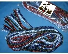 Downtown Pet Supply Braided Poly Slip Lead Dog Leash, 12 Pack, 5' Long - Universal Dog Slip Leash with Metal O Ring - Durable Dog Slip Lead for Groomers, Shelters, Rescues, Vets, or Doggy Daycares
