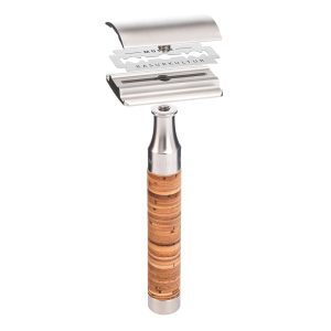 MÜHLE Rocca Stainless Steel Birch Bark Safety Razor