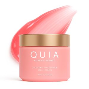 QUIA Collagen Jelly Cream – Lightweight Gel Moisturizer for Glowing, Plump Skin – With Niacinamide and Peptides – Korean Skincare for Daily Hydration