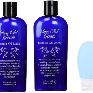 Two Old Goats Lotion 8oz (Pack of 2) - with Exclusive Travel Bottle