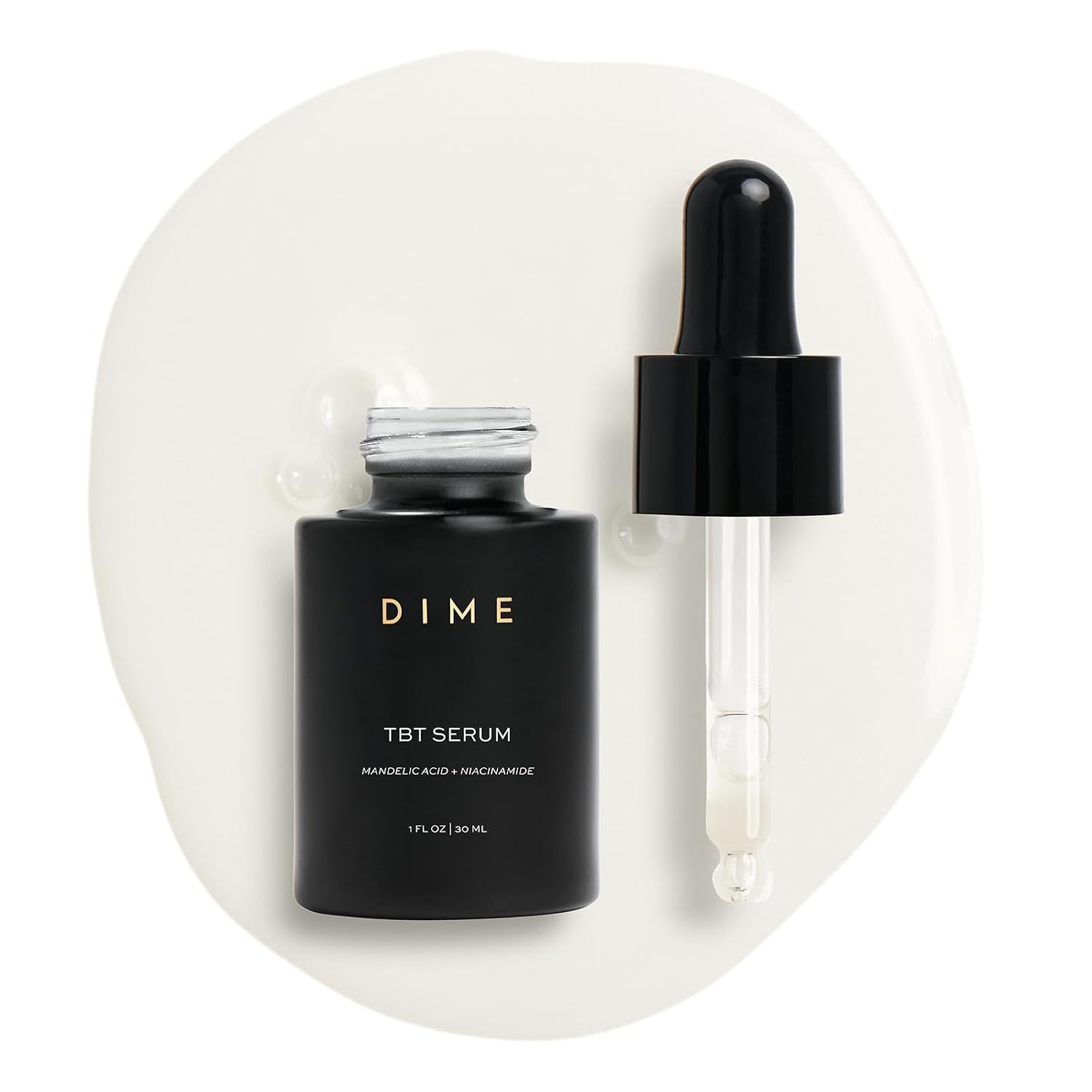 DIME Beauty TBT Serum - Anti-Aging Face Serum with Bakuchiol, Niacinamide and Mandelic Acid, Retinol Alternative for Fine Lines and Wrinkles, Vegan, Cruelty-Free, 1 oz / 30 ml