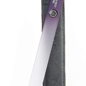 GERMANIKURE Glass Nail File in Suede Sleeve - I'm Too Pretty to Work - Professional Crystal Nail File for Natural Nails - Ideal Manicure & Pedicure Tool for Smooth, Easy Shaping - Nail Care Gift