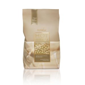 Italwax Classic Line White Chocolate Hard Wax Beads 2.2 lb (1 kg) – Long Setting Stripless Wax with Delicate Vanilla Fragrance for Large Areas & Easy Application – Made in Italy