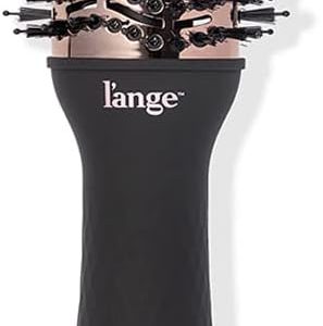 L'ANGE HAIR Le Volume 2-in-1 Titanium Blow Dryer Brush | Frizz Control Blowout Hair Dryer Brush For Drying And Straightening | Volumizing Hot Air Styler For All Hairstyles | Oval Barrel | Black - 60mm