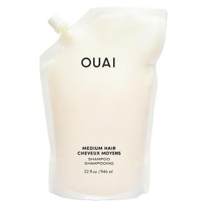 OUAI Medium Hair Shampoo - Hydrating Shampoo for Color Treated Hair & Dry Scalp - Nourishes, Strengthens, Reduces Breakage & Adds Shine - Coconut Oil, Babassu, Keratin - Sulfate Free, Refill 32 Oz