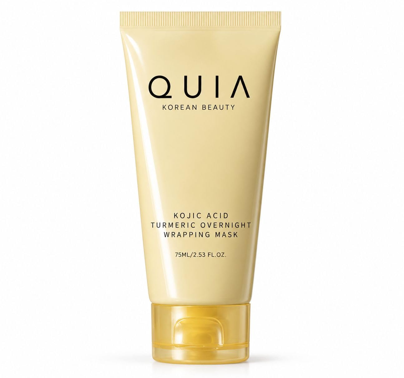 QUIA Turmeric + Kojic Acid Overnight Wrapping Mask – Hydration Mask for Glowing Skin – Evens Tone, Soothes Redness and Improves Skin Texture – Korean Skincare 75ML
