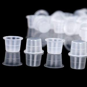 Tattoo Ink Cups 300PCS 14mm Medium Tattoo Pigment Cups Disposable Plastic Tattoo Ink Caps Cups for Tattoo Ink Tattoo Kits Supplies